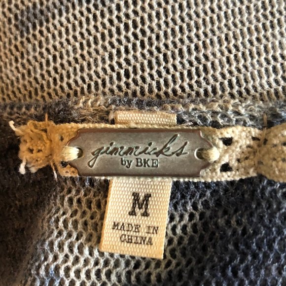 BUCKLE LIGHT BLUE AND DARK BLUE CARDIGAN WITH KNIT LACE - Picture 2 of 7